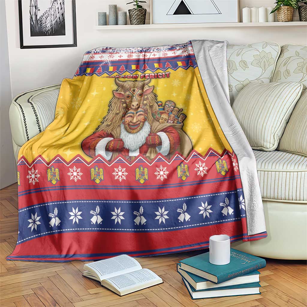 Romania Christmas Blanket Romanian Masked Santa - Wonder Print Shop