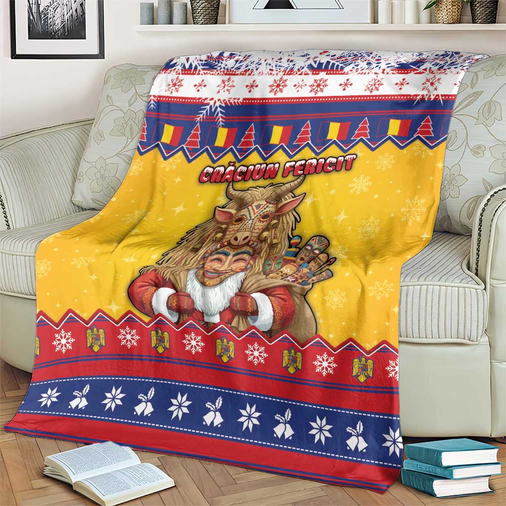 Romania Christmas Blanket Romanian Masked Santa - Wonder Print Shop