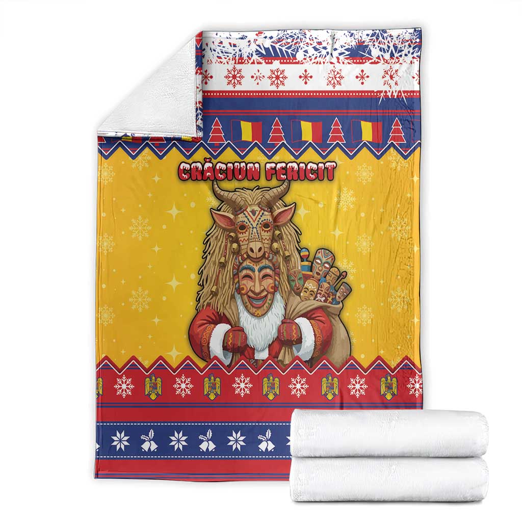 Romania Christmas Blanket Romanian Masked Santa - Wonder Print Shop