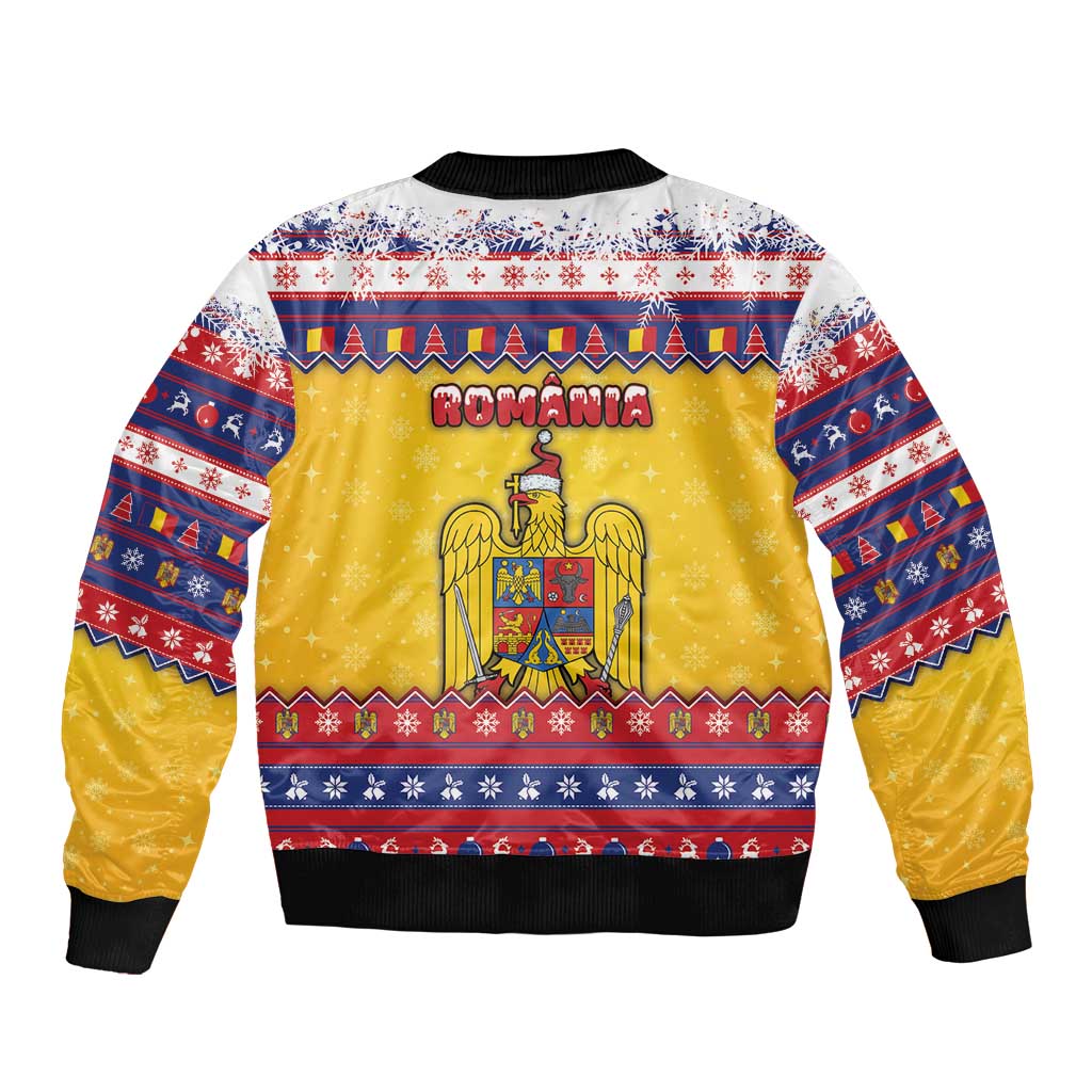 Romania Christmas Bomber Jacket Romanian Masked Santa - Wonder Print Shop