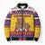 Romania Christmas Bomber Puffer Jacket Romanian Masked Santa - Wonder Print Shop