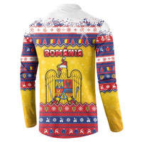 Romania Christmas Button Sweatshirt Romanian Masked Santa - Wonder Print Shop