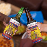 Romania Christmas 4 in 1 Can Cooler Tumbler Romanian Masked Santa - Wonder Print Shop