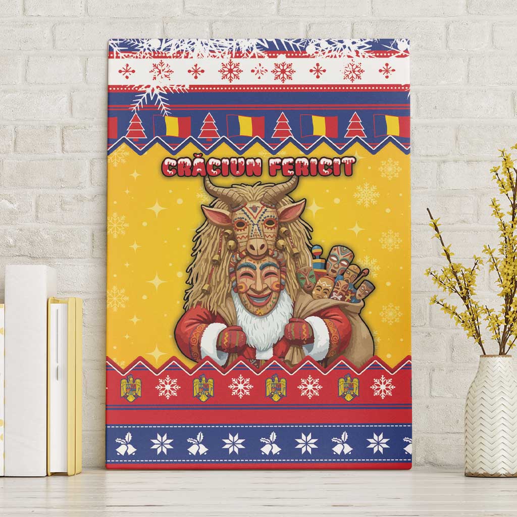Romania Christmas Canvas Wall Art Romanian Masked Santa - Wonder Print Shop
