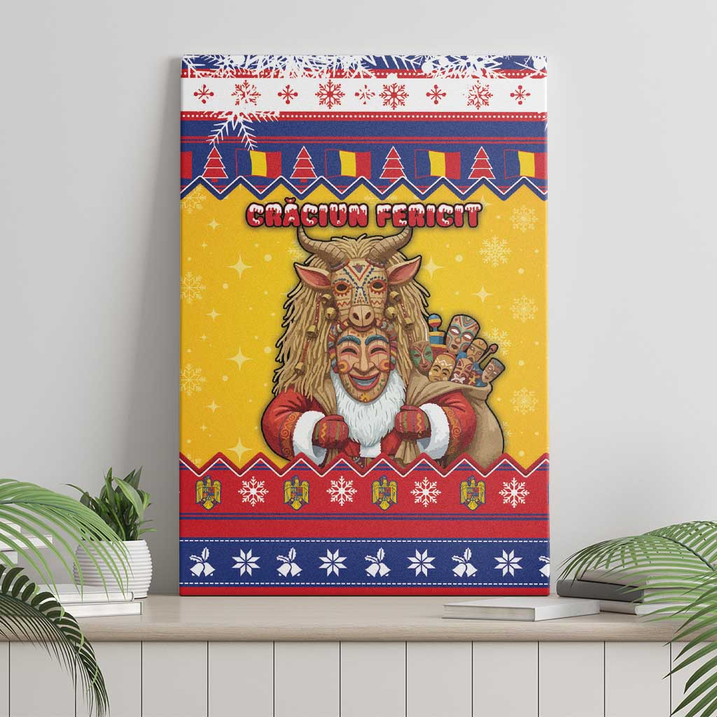 Romania Christmas Canvas Wall Art Romanian Masked Santa - Wonder Print Shop