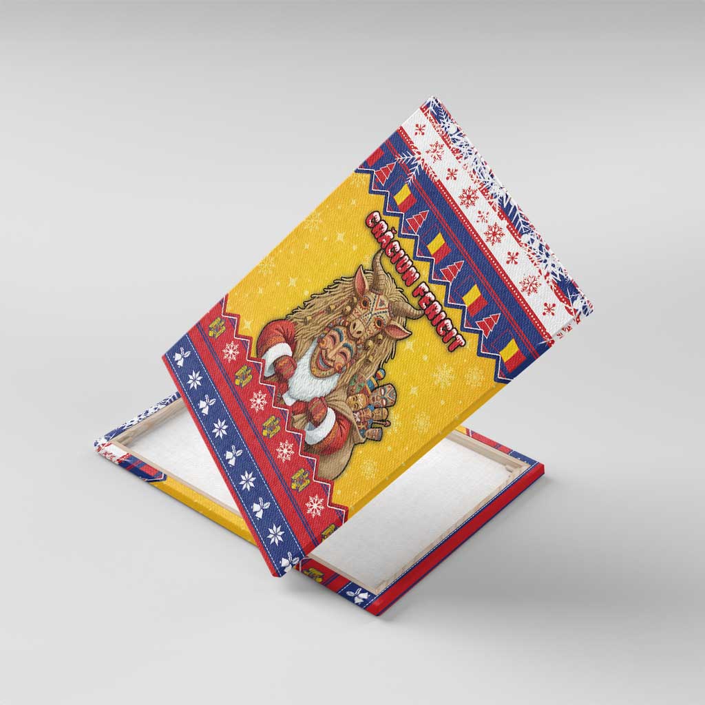 Romania Christmas Canvas Wall Art Romanian Masked Santa - Wonder Print Shop