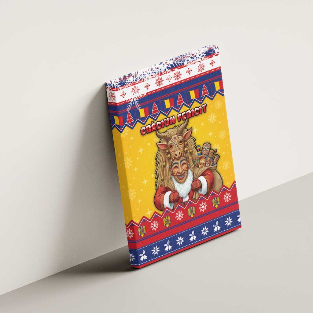 Romania Christmas Canvas Wall Art Romanian Masked Santa - Wonder Print Shop