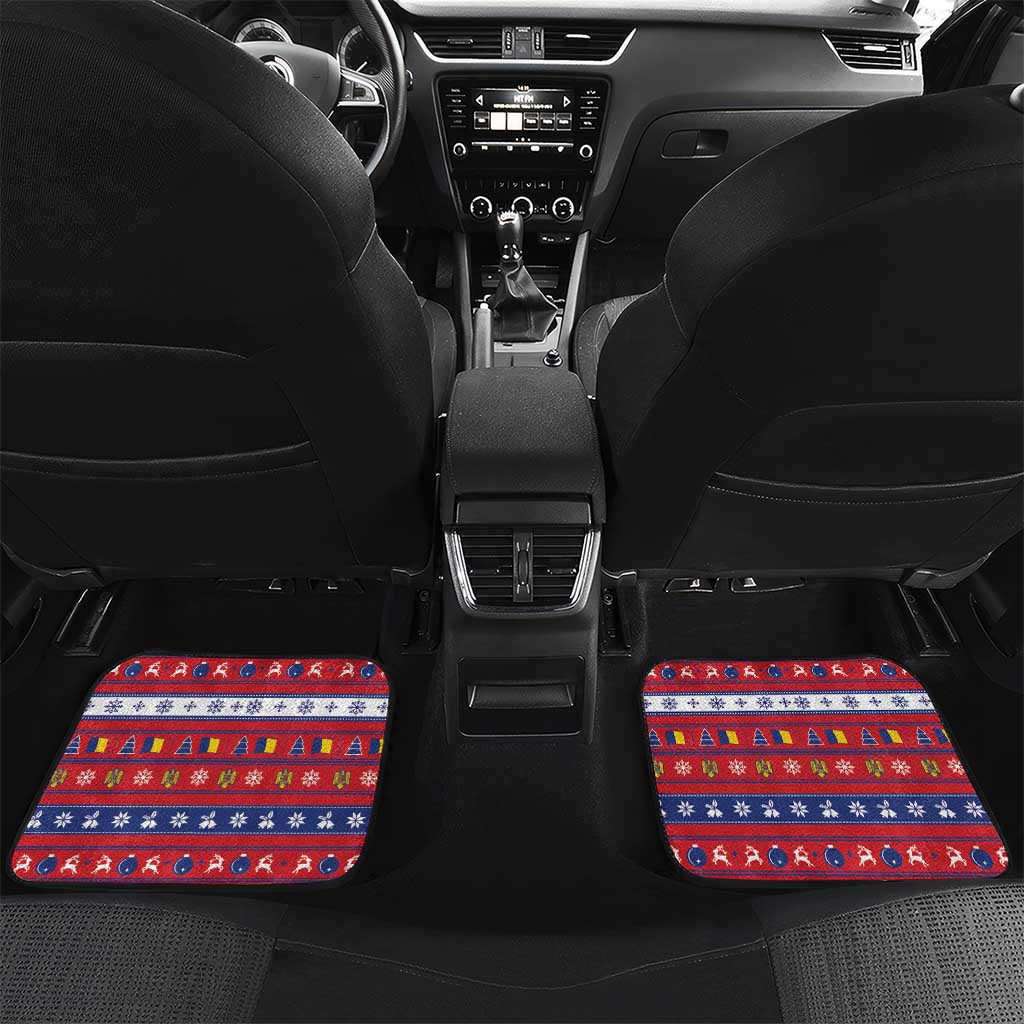 Romania Christmas Car Mats Romanian Masked Santa - Wonder Print Shop
