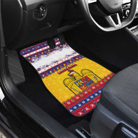 Romania Christmas Car Mats Romanian Masked Santa - Wonder Print Shop