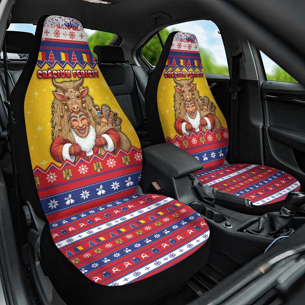Romania Christmas Car Seat Cover Romanian Masked Santa - Wonder Print Shop