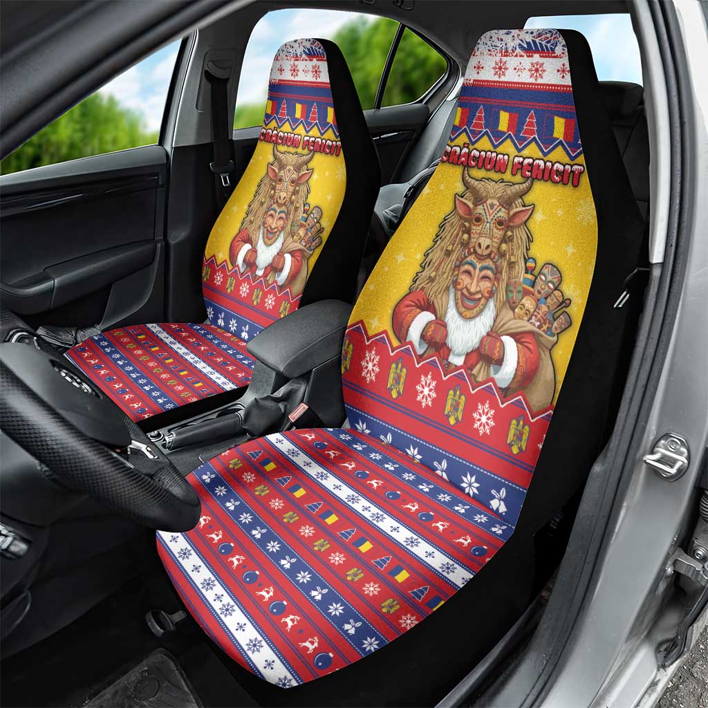 Romania Christmas Car Seat Cover Romanian Masked Santa - Wonder Print Shop
