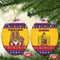 Romania Christmas Ceramic Ornament Romanian Masked Santa - Wonder Print Shop