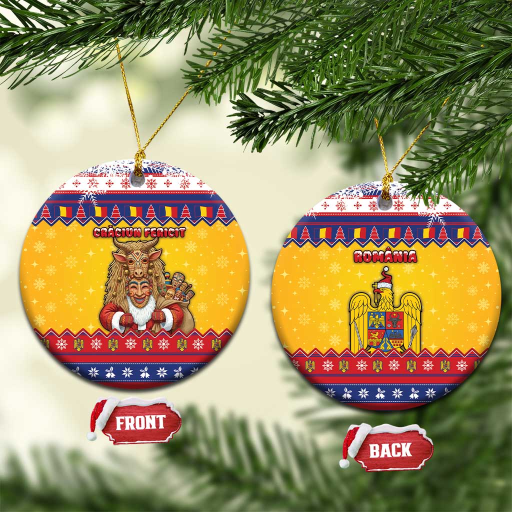 Romania Christmas Ceramic Ornament Romanian Masked Santa - Wonder Print Shop