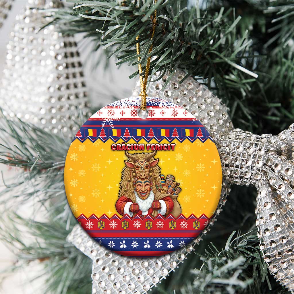 Romania Christmas Ceramic Ornament Romanian Masked Santa - Wonder Print Shop