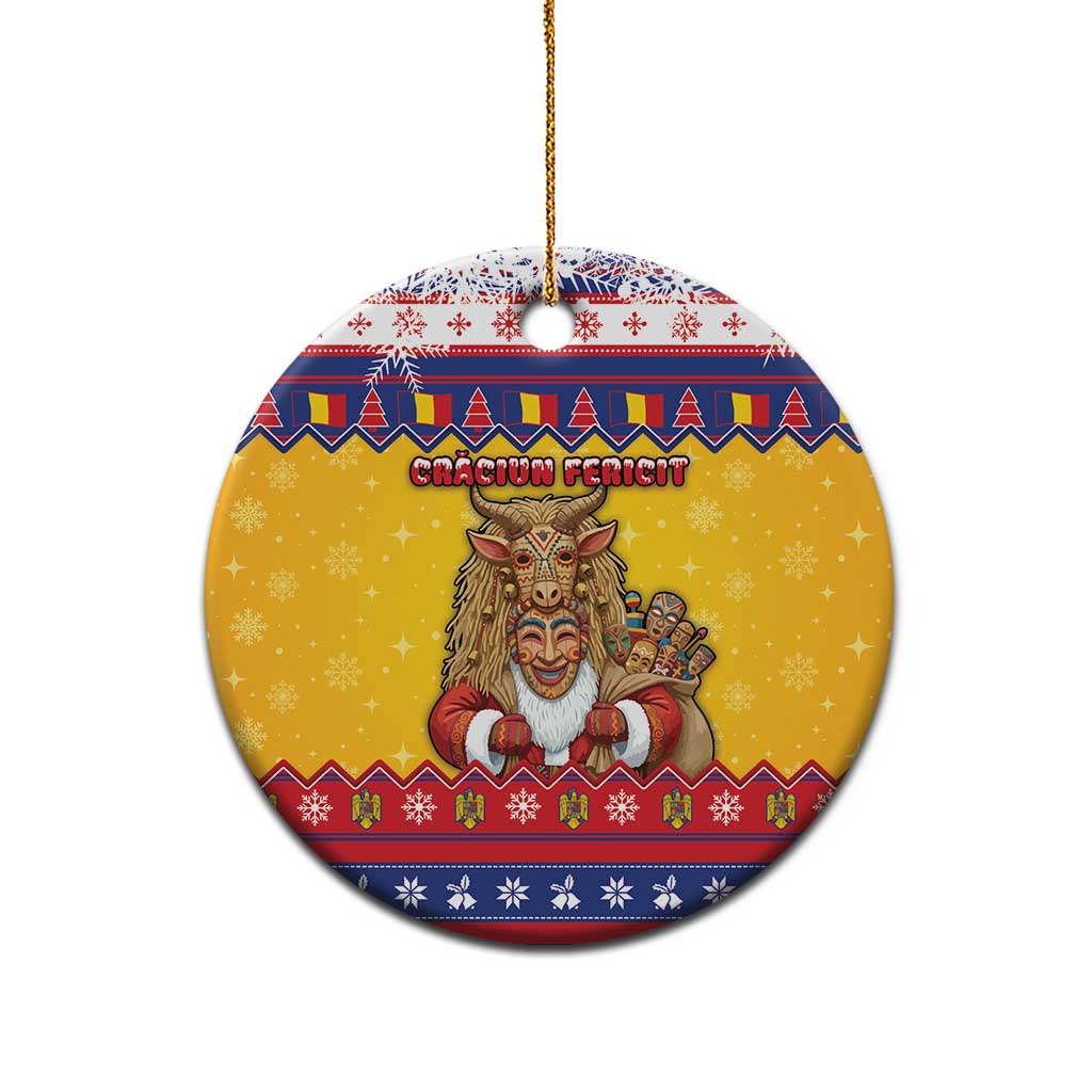 Romania Christmas Ceramic Ornament Romanian Masked Santa - Wonder Print Shop
