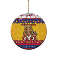 Romania Christmas Ceramic Ornament Romanian Masked Santa - Wonder Print Shop