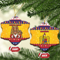Romania Christmas Ceramic Ornament Romanian Masked Santa - Wonder Print Shop