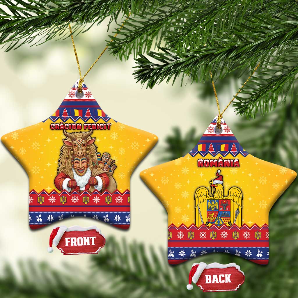 Romania Christmas Ceramic Ornament Romanian Masked Santa - Wonder Print Shop