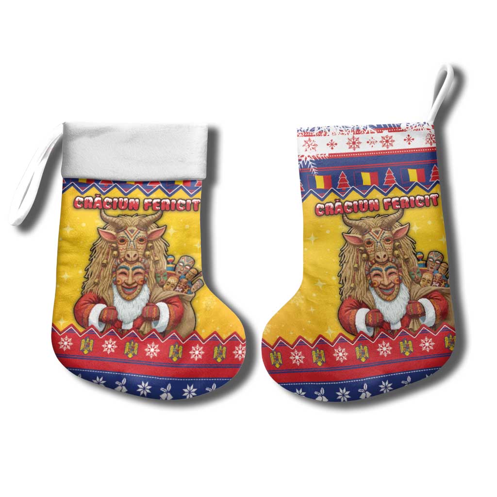 Romania Christmas Stocking Romanian Masked Santa - Wonder Print Shop