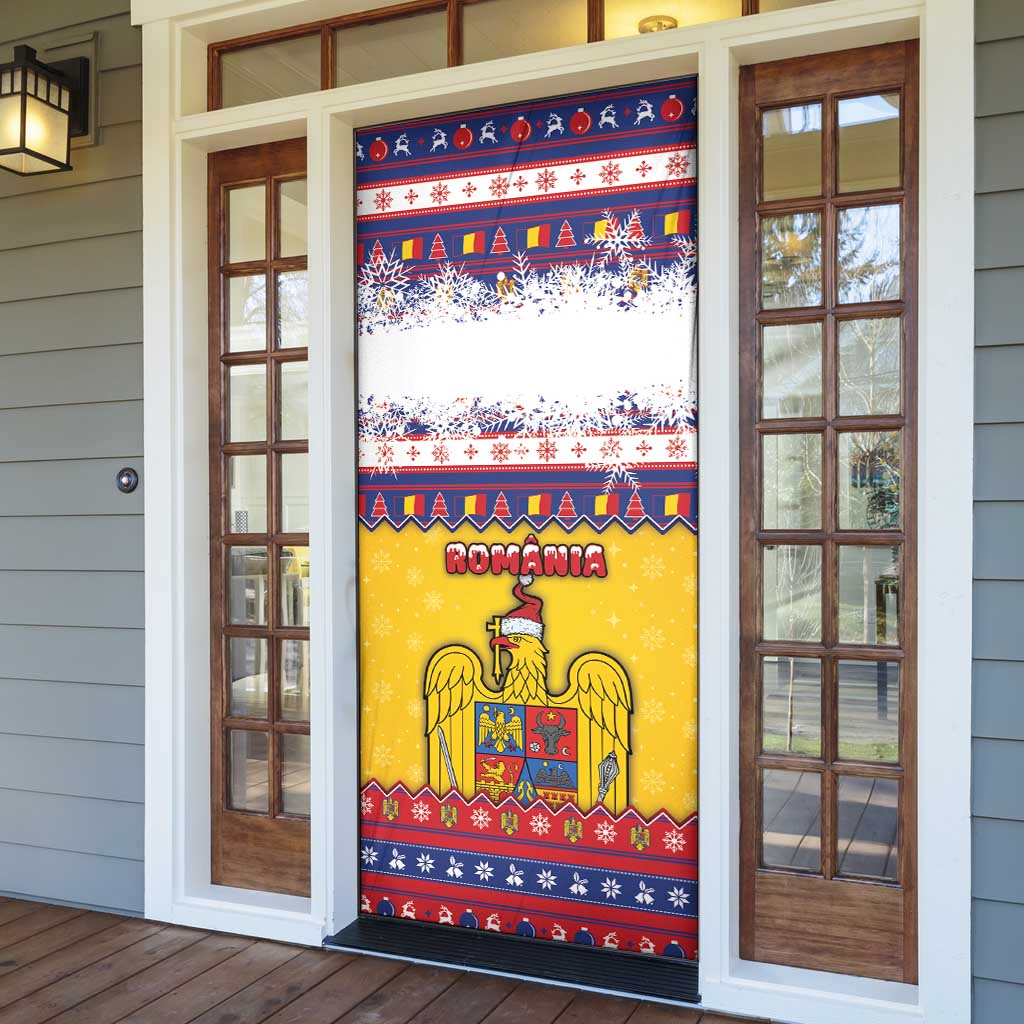 Romania Christmas Door Cover Romanian Masked Santa - Wonder Print Shop