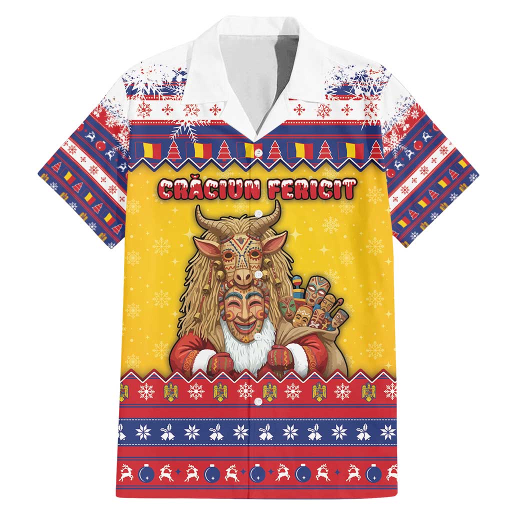 Romania Christmas Family Matching Mermaid Dress and Hawaiian Shirt Romanian Masked Santa - Wonder Print Shop