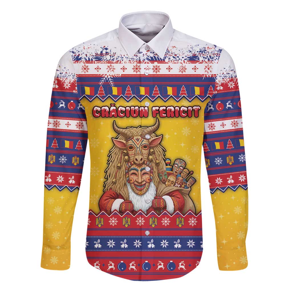 Romania Christmas Family Matching Off Shoulder Short Dress and Hawaiian Shirt Romanian Masked Santa - Wonder Print Shop