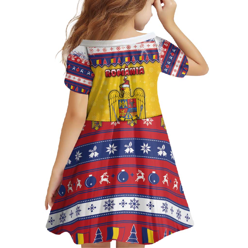 Romania Christmas Family Matching Short Sleeve Bodycon Dress and Hawaiian Shirt Romanian Masked Santa - Wonder Print Shop