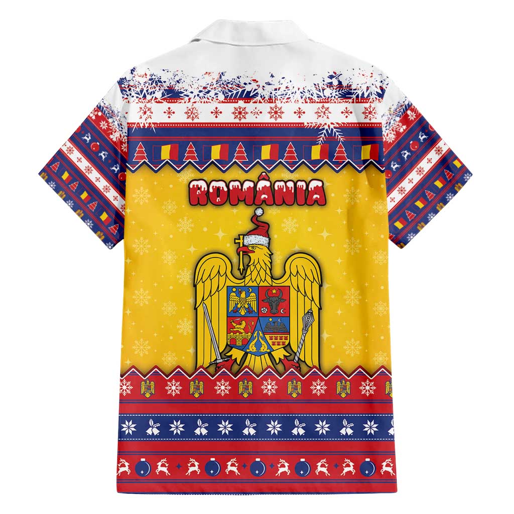 Romania Christmas Family Matching Short Sleeve Bodycon Dress and Hawaiian Shirt Romanian Masked Santa - Wonder Print Shop