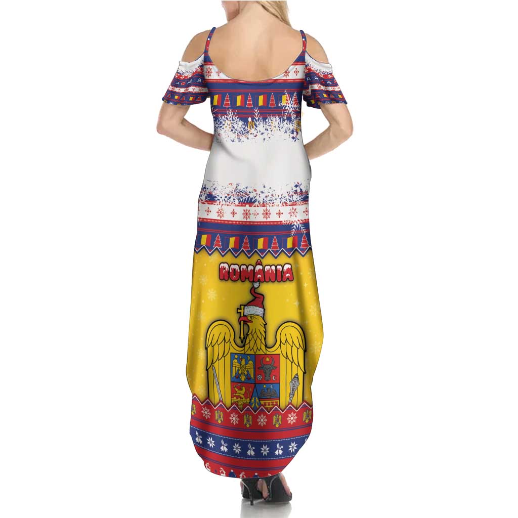 Romania Christmas Family Matching Summer Maxi Dress and Hawaiian Shirt Romanian Masked Santa - Wonder Print Shop