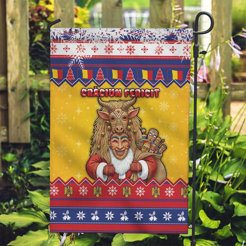 Romania Christmas Garden Flag Romanian Masked Santa - Wonder Print Shop