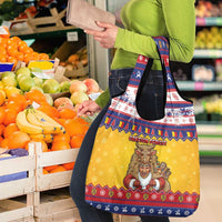 Romania Christmas Grocery Bag Romanian Masked Santa - Wonder Print Shop