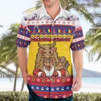 Romania Christmas Hawaiian Shirt Romanian Masked Santa - Wonder Print Shop