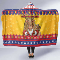 Romania Christmas Hooded Blanket Romanian Masked Santa - Wonder Print Shop