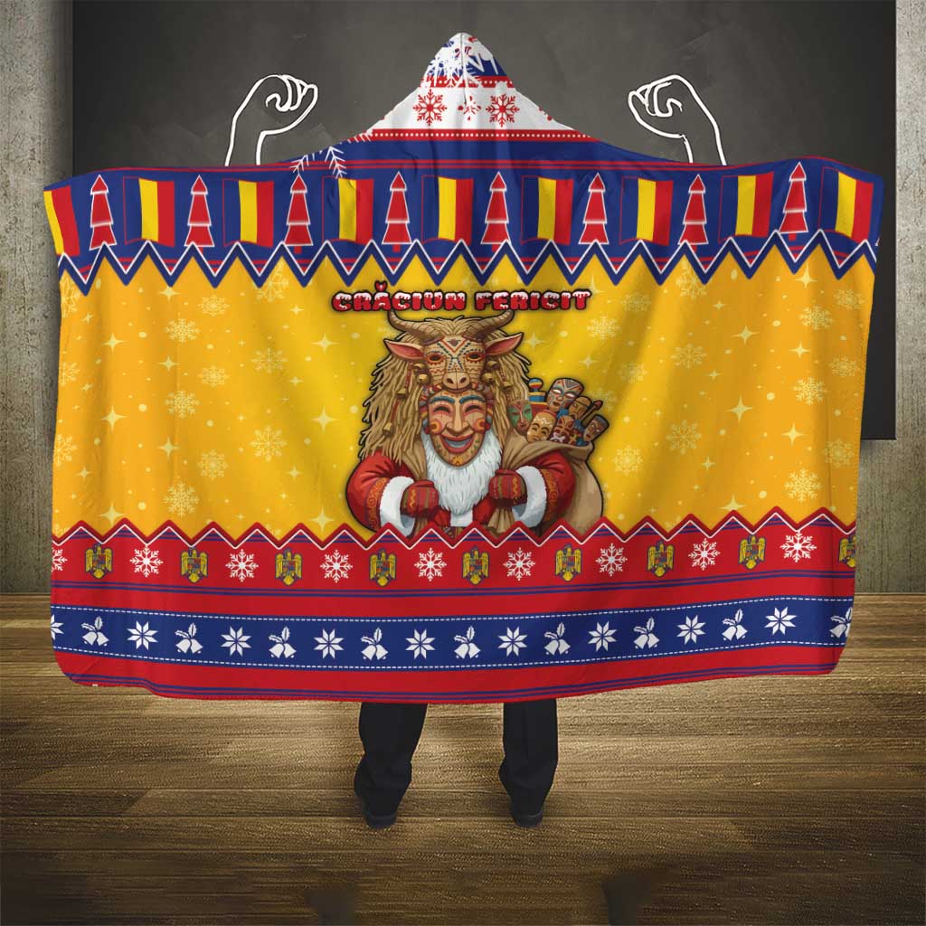 Romania Christmas Hooded Blanket Romanian Masked Santa - Wonder Print Shop
