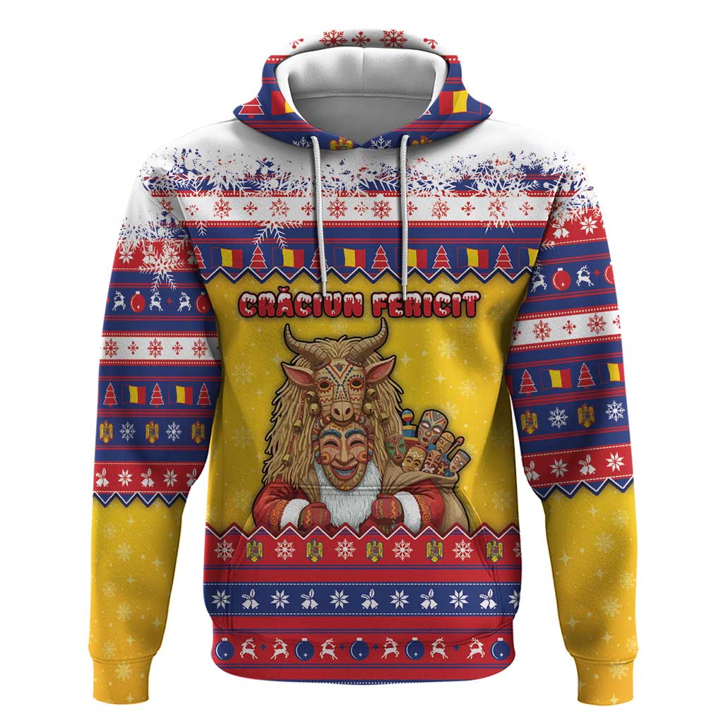 Romania Christmas Hoodie Romanian Masked Santa - Wonder Print Shop