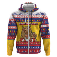 Romania Christmas Hoodie Romanian Masked Santa - Wonder Print Shop