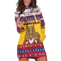 Romania Christmas Hoodie Dress Romanian Masked Santa - Wonder Print Shop