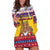 Romania Christmas Hoodie Dress Romanian Masked Santa - Wonder Print Shop