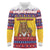 Romania Christmas Long Sleeve Polo Shirt Romanian Masked Santa - Wonder Print Shop
