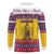 Romania Christmas Long Sleeve Polo Shirt Romanian Masked Santa - Wonder Print Shop