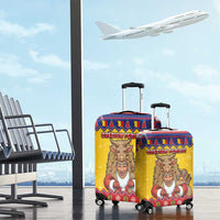 Romania Christmas Luggage Cover Romanian Masked Santa - Wonder Print Shop