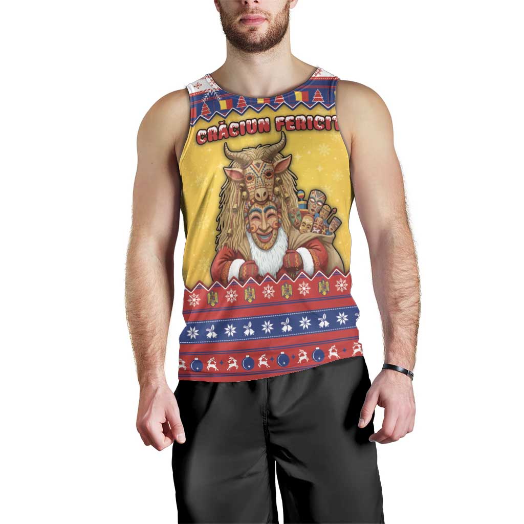 Romania Christmas Men Tank Top Romanian Masked Santa - Wonder Print Shop