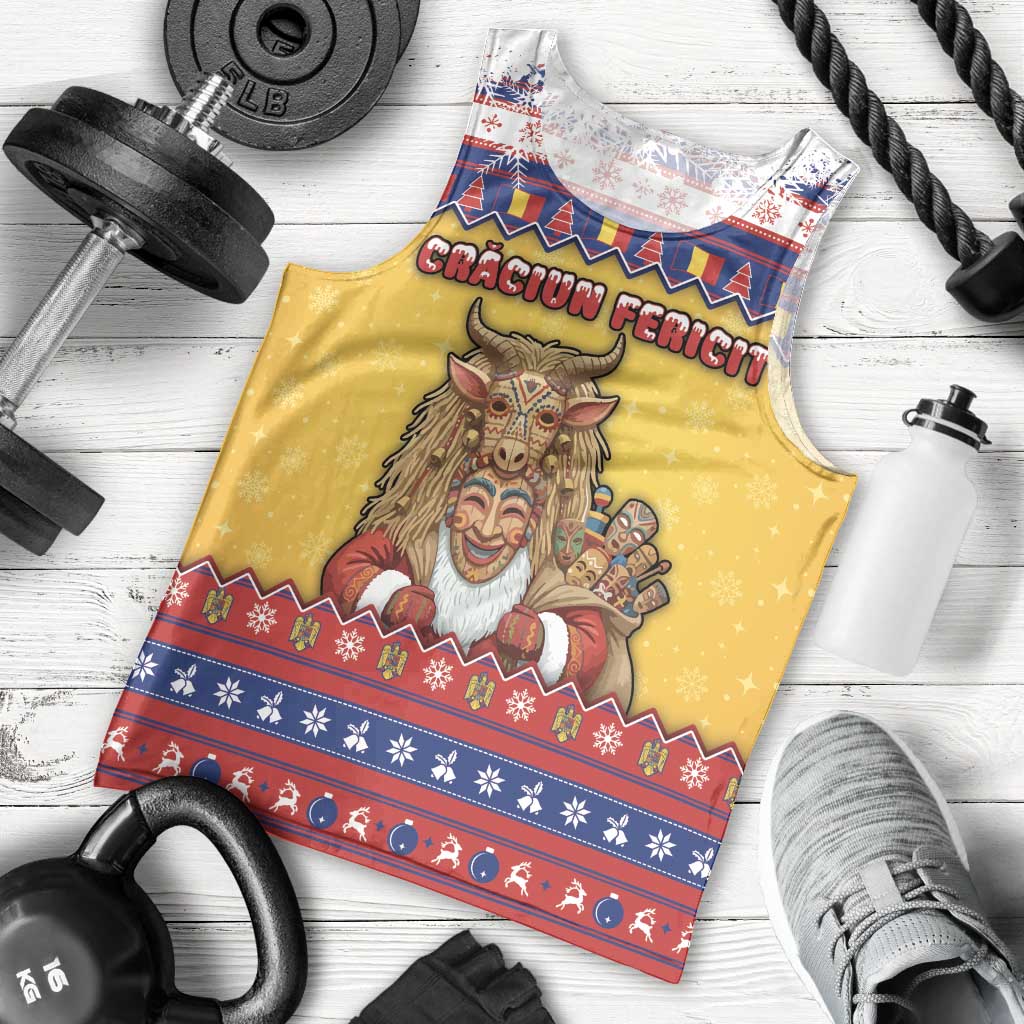 Romania Christmas Men Tank Top Romanian Masked Santa - Wonder Print Shop