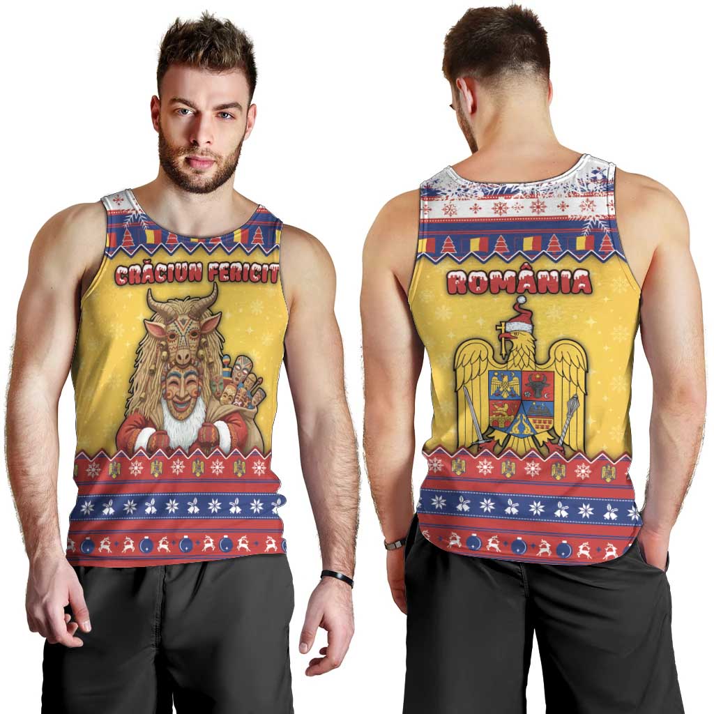 Romania Christmas Men Tank Top Romanian Masked Santa - Wonder Print Shop
