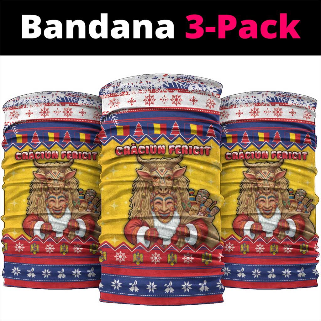 Romania Christmas Neck Gaiter Romanian Masked Santa - Wonder Print Shop