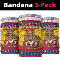 Romania Christmas Neck Gaiter Romanian Masked Santa - Wonder Print Shop