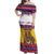 Romania Christmas Off Shoulder Maxi Dress Romanian Masked Santa - Wonder Print Shop