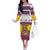 Romania Christmas Off The Shoulder Long Sleeve Dress Romanian Masked Santa - Wonder Print Shop