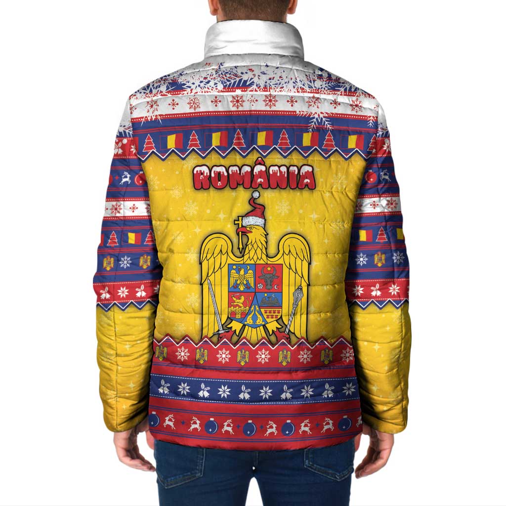 Romania Christmas Padded Jacket Romanian Masked Santa - Wonder Print Shop