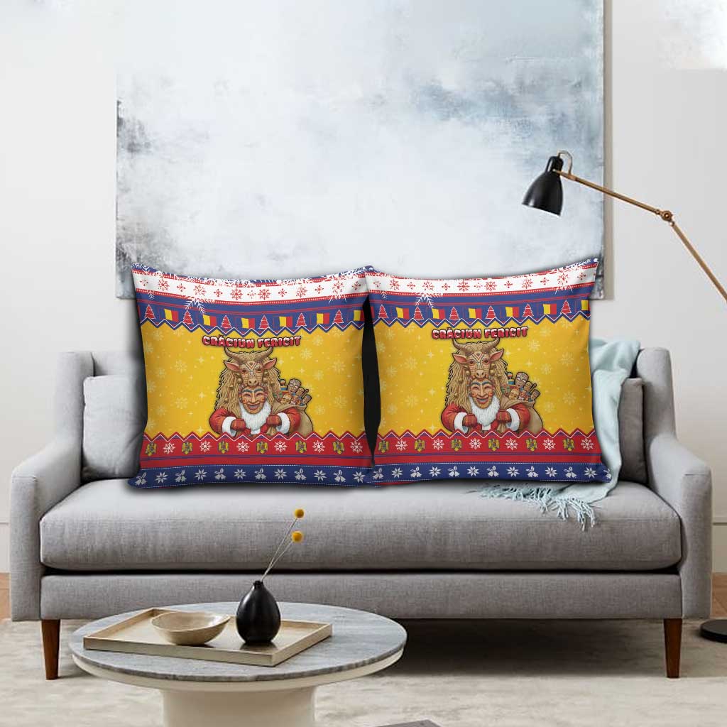 Romania Christmas Pillow Cover Romanian Masked Santa - Wonder Print Shop